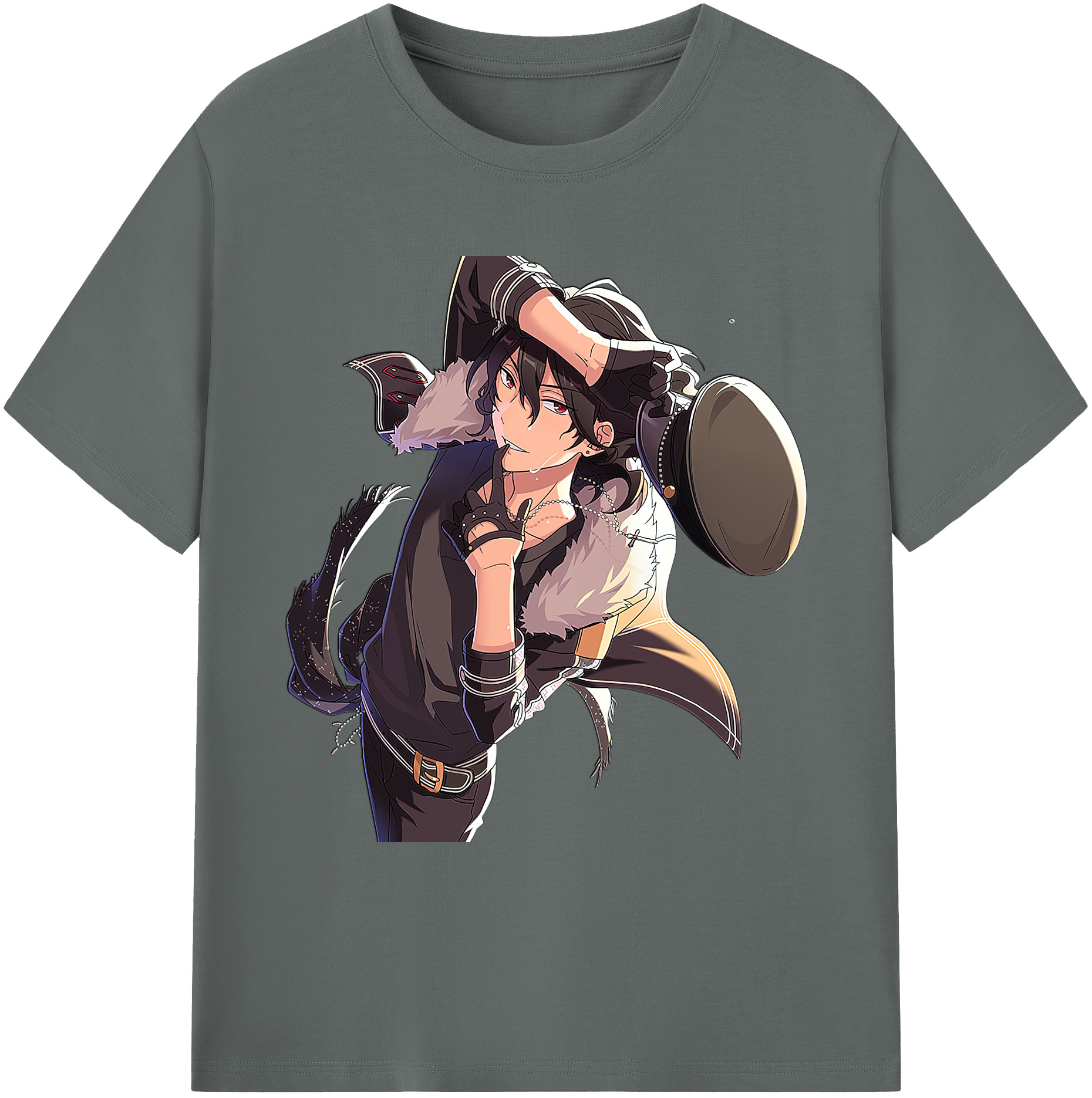 （画像用） あんさんぶるスターズ! Ensemble Stars 綿100％ メンズ半袖Tシャツ｜肌触りやわらか＆通気性